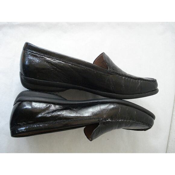 HUSH PUPPIES WAVEREFLEX BLACK PATENT GENUINE LEATHER LOAFER SHOE US 7M EUR 38 - Picture 5 of 8